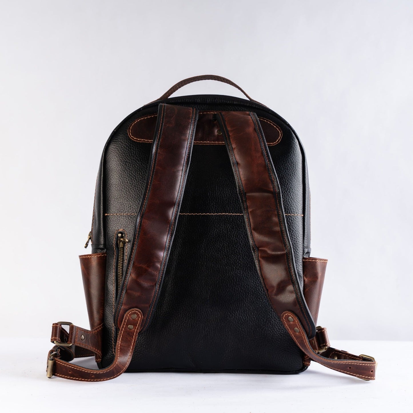 Zipper Backpacks Brown